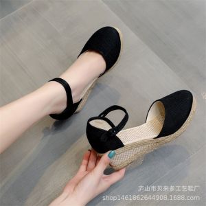 WomenS Summer 2026 New Wedge Casual Roman High-Heeled Sandals Fashionable Korean Style Sandals