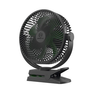 LIMOSTAR FA7 10000mAh Battery Clip on Fan with 4 Speeds ~8.5 Inch Max 38 Hrs Rechargeable Quiet Include Hook for CampingStrong Wind Personal Desk Fan USB PoweredBlack