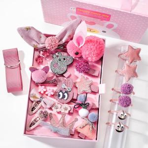 24ชิ้นชุดกล่องของขวัญสำหรับเด็กผู้หญิงชุด Aksesoris Rambut Bayi กิ๊ฟติดผมเจ้าหญิงน่ารักที่คาดผมกิ๊บหนีบผมสำหรับเด็ก