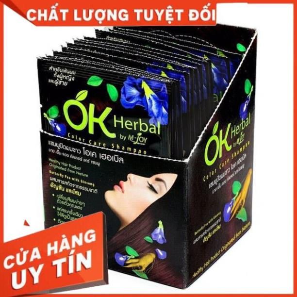 Dầu Gội Nhuộm Tóc OK Herbal by M-Joy 30ml, gội nhuộm tóc Thái Lan