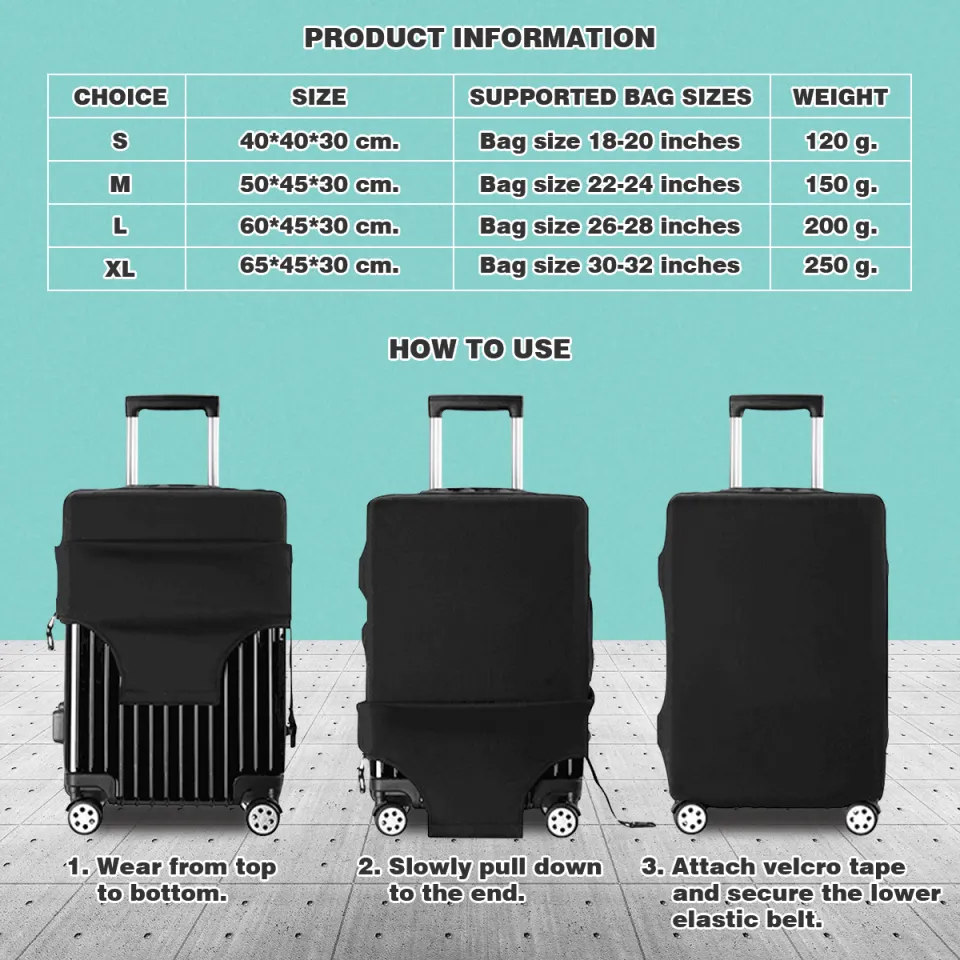 Luggage Cover Suitcase Size In Inches Elastic Luggage Suitcase