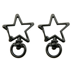 2/5Pcs 24x33mm Mixed Color Alloy Plated Big Star Lobster Clasp Key Hooks DIY Jewelry Findings For Making Key Rings Key Chain Accessories