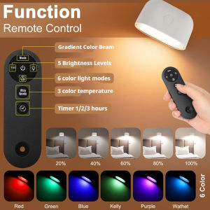 KFV Home Decoration LED Wall Light Rechargeable Living Room Lights Rotatable Magnetic Remote Control Light Stairs Wall Lamp