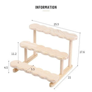 【READY STOCK】3 Layer Solid Wood Rack/Perfume Jewelry Display Shelf/Multifunction Desk Organizer/Figurine Display Stand