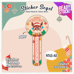[20pcs] Sticker Label Cookies Stiker Segel Toples Lable Dus Kue Kering Natal Christmas Tahun Baru