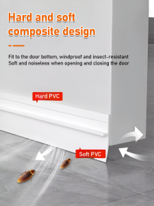 Bedroom door bottom waterproof sealing strip with soundproof stickers