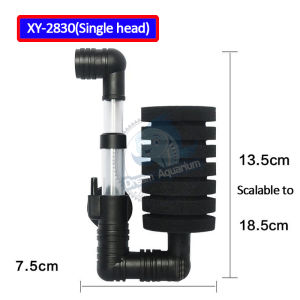Aquarium Sponge Filter Double Biochemical Cotton Filter Fish Tank Air Pump Water Filter Black