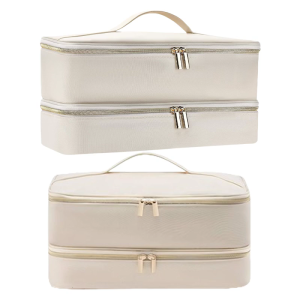 Double Compartment Blow Dryer Organizer Bag Portable Dustproof Polyester Storage Case for Hair Dryer and Accessories
