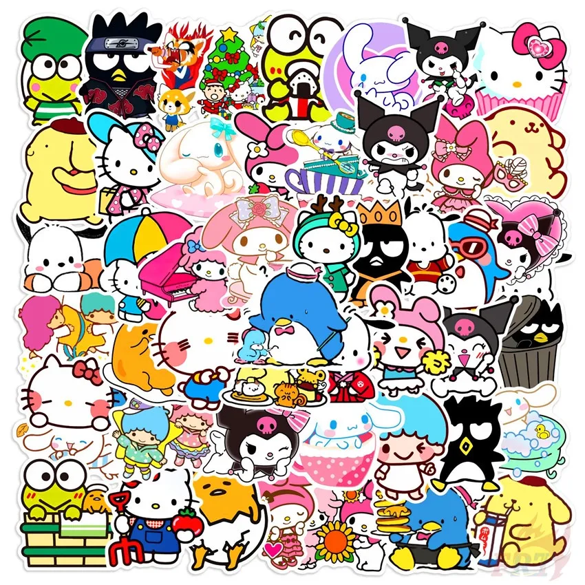 Sanrio Inspire Hello Kitty and Friends Stickers, Kerroppi, Badtz