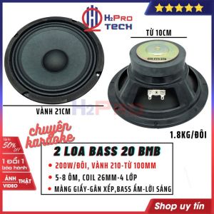 2 Củ Loa Bass 20 Bmb Cao Cấp 200W-Từ 100-Vành 21Cm Loa Bmb Bass 20 Gân Xếp Màng Giấy Lời Trong Tiếng Ấm-H2Pro Tech