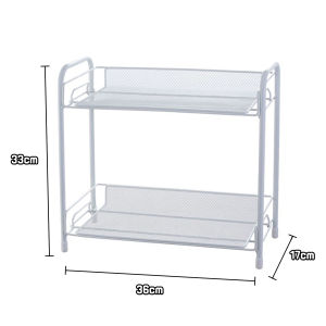 ชั้นวางของบนโต๊ะ ชั้นวางของอเนกประสงค์ เหล็กเคลือบกันสนิม ที่วางเครื่องปรุง หลายชั้น ประหยัดพื้นที่ ที่วางของ