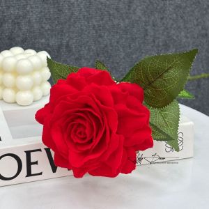 5-10 Cành Hoa Hồng Nhung Đại 1B 10 Lớp bó hoa trang trí tiệc sự kiện. Hoa Lụa LyLy Decor