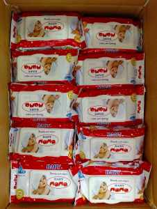 [GIÁ SỈ] Combo 10 gói khăn giấy ướt Baby Mama đỏ 80 tờ hương dịu nhẹ
