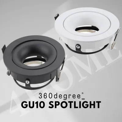 Premium 360 degree GU10 Spotlight Recessed Downlight Black White Dual Axis GSE