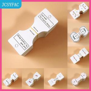 JCSYFAC 50Pcs Trắng Gấp Bìa Dành Cho Người Lớn Trẻ Em Của Tóc Clip Bìa Tóc Sợi Dây Thừng Thẻ Tóc Trang Trí Mũ Vật Liệu Đóng Gói