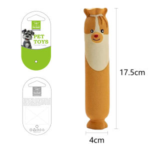 Cross-bordertoy bestseller: long sausage-shaped latex toy for dogs designed for chewing interactive durable and teeth-cleaning for small dogs