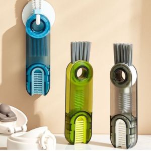 3 in 1 Tumbler Brush Cleaner Multipurpose Bottle Gap Lid Cup Cover Cleaning Brush Cup Crevice tool