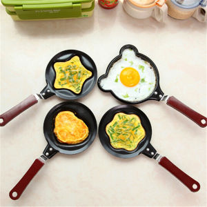 Chảo chiên trứng làm bánh xinh xắn tạo hình trái tim ngôi sao hoa hình tròn dễ thương làm trứng ốp la bánh chiên có tay cầm không độc hại