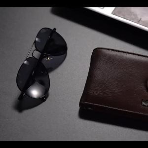 AE New mens genuine leather coin purse multifunctional coin holder short wallet with gift wallet