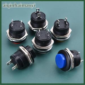 aiqinhaimaoyi 16mm 12V-24V Waterproof Car LED Power Push Button Momentary Switch Metal ON OF