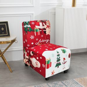 Snowflake Christmas Sofa Cover New Design For Living Room Aesthetic Stretchable Sofa Seat Protector 1/2/3/4Seater Size Fully Sofa Cover