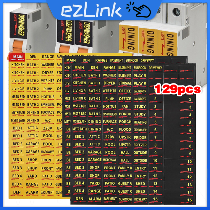 1 Sheet Electrical Panel Labels Circuit Breaker Classification Mark ...
