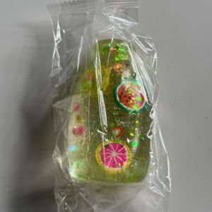 Q-1151 STORE Maltose Fruit Bottle Toy Stress Relief Soft Milk Bottle Squeeze Toy Funny Flowing Sequins Simulated Candy Bottle Toy for Adults Kids Gift