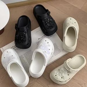 [Free Shipping] Height-Increasing WomenS Clogs For Summer Outdoor Wear EVA Thick-Soled Stylish Non-Slip Lightweight And With A Closed-Toe Design