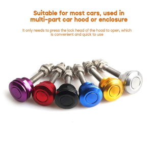 Upgraded Quick Release Latch 22mm/1-inch Universal Hood Pin Bonnet Lock Quick Release Push Button Bumper Clip Latch