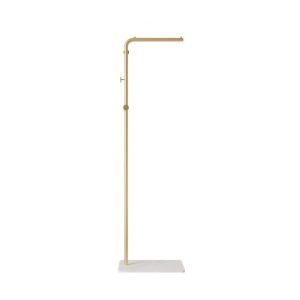 BESTITIT Single Rod Style Coat Rack Multi-Functional Space Saving Hat Shelf Floor Standing Clothing Rack Light Luxury