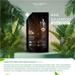 AHE Hair Fall Treatment Shampoo Penumbuh Rambut Botak Shampoo Rontok dan Ketombe Non SLS Shampoo Rambut Rontok Wanita Shampo Penumbuh Rambut Botak Shampo Penumbuh Rambut Rontok Parah Original