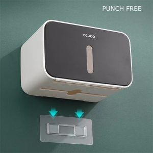 【Woody】 ecoco Toilet paper holder Waterproof Roll Paper Tube Storage Box