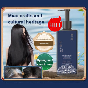 Plant Hair Dye Cream Natural Cover Gray Hair/Natural Shine/For Men Women Adults With White Hair/Daily Use Personal Care