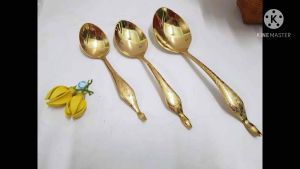 Brass Byfa ทัพพีทองเหลือง 3ขนาด F1174 22ซม. - F1176 29ซม. ข้อนตักแกง เพื่อผลิตภัณฑ์ทัพพีทองเหลือง และการฝีมือ ทัพพีทองเหลือง งาน ดอกไม้