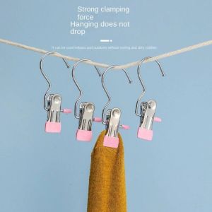 Set 5 Kẹp Phơi Quần Áo Đơn Bằng Thép Không Gỉ Chống Gió Kẹp Đơn Phơi Đa Năng