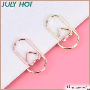 [JULYHOT] 50ชิ้น/ถุง MINI Heart Rose Color CLIP บุ๊คมาร์คคลิปกระดาษโลหะ
