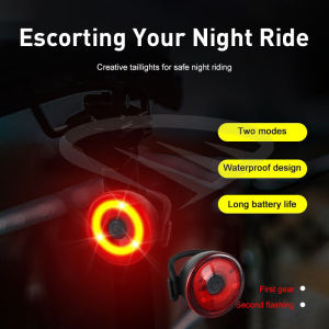 Bicycle Taillight Bicycle Tail Rear Waterproof Adjustable Safety Warning Light Night Riding Safety Warning Lights Taillight Lamp Highlig