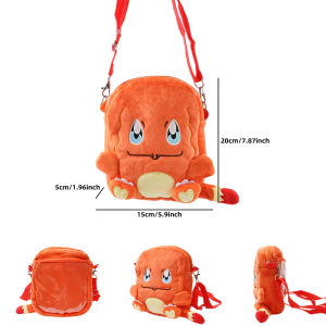 Pokemon Pikachu Gengar Mimikyu Snorlax Rowlet Psyduck Lucario Charmander Plush Backpack Pokemon Anime Shoulder Bag Doll Toy
