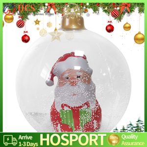Festive Inflatable Christmas Decor Ball Large PVC Lighted Ornament for Indoor and Outdoor Use