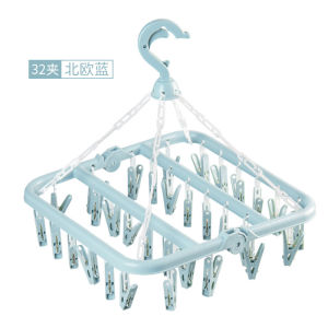 [FREESHIP] Giá phơi quần áo bằng nhựa (32 móc kẹp)