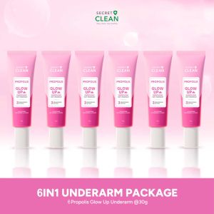 [PAKET HEMAT] SECRET CLEAN Propolis Glow Up Underarm Anti Perspirant 30gr | Deodorant Brightening Cream Halal | Ketiak Selangkangan Hitam