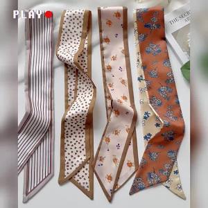 French Style New Long Silk Scarf Womens headband for women handkerchief for women twilly scarf for bags handle headband for women hair accessories for women accessories for women SP0496