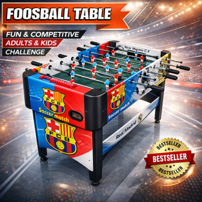 Durable Foosball Table for Adults & Kids – Classic Indoor Soccer Game Table for Home, Office &am