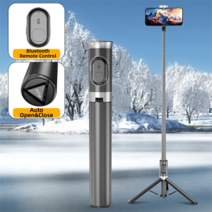 NOONOR Auto Pop-Up Selfie Stick Tripod Extendable 360° Rotation Bounce Selfie Stick Portable Remote Phone Tripod Stand for Vlog Video