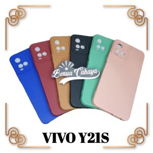 SOFTCASE MACARON VIVO Y21 / Y21S / Y21T / Y33S CASE PRO CAMERA MACARON 3D-BENUA CAHAYA