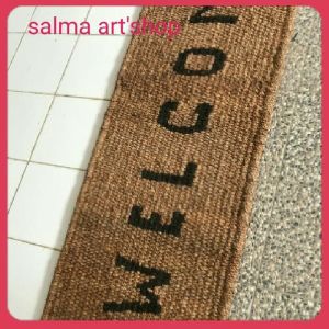 Keset lantai Welcome panjang/keset anti slip serabut kelapa welcome180x55cm