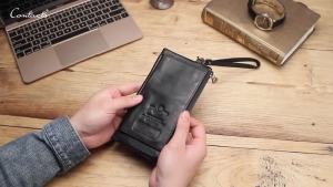 Contacts Casual Men Wallets Genuine Leather Coin Purse Wallet High Quality Cell Phone Bag For Man Long Clutch Card Holder2026