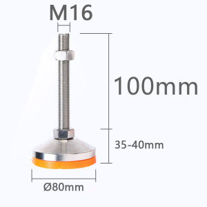 Có thể điều chỉnh hạng nặng mô hình chân cốc điều chỉnh không trượt chân cố định hạt màu vàng PVC hỗ trợ giảm sốc chân sắt khối