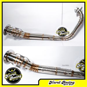 LEHER KNALPOT SATRIA FU 150 PLUG N PLAY SILENCER STANDART PLUS ADAPTOR HEADER FU PNP SELENCER STANDAR