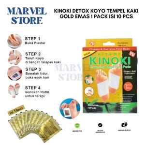 (BISA COD) ORIGINAL ISI 40 PCS KINOKI GOLD 4 BOX KOYO KAKI TUMIT - PENYERAP RACUN TELAPAK KAKI - FOOT KINOKI DETOX KAKI